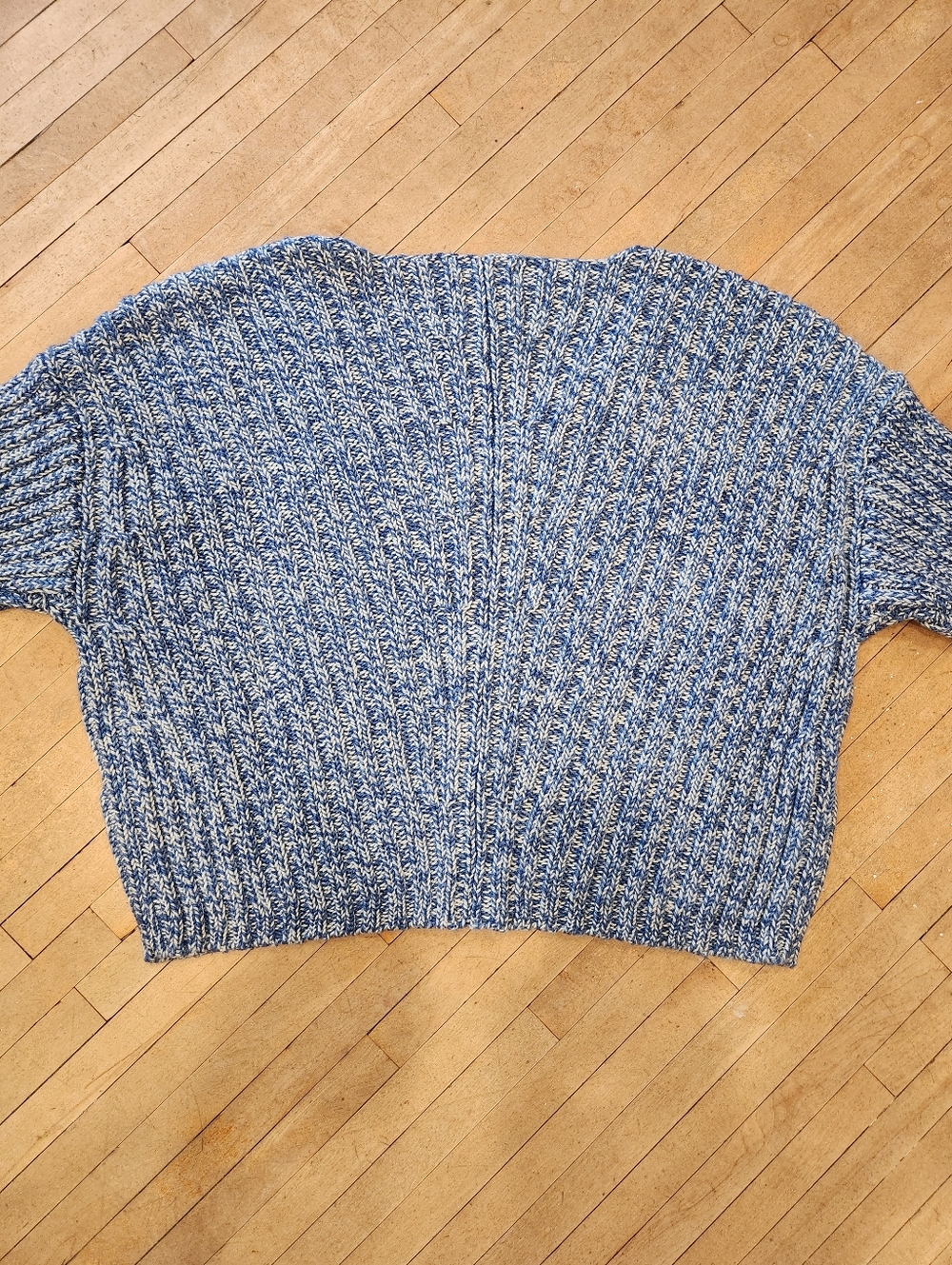 Misha & Puff Marl V Sweater in Blueberry - Picture 8 of 13